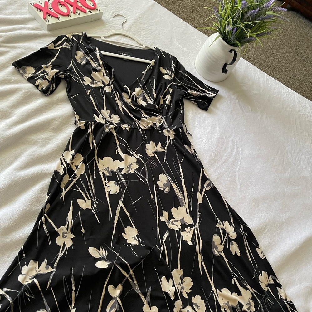 RN Studio Black Floral Dress